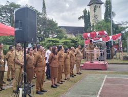 Jelang HUT Kota Ambon, Walikota Ambon Melaksanakan Apel di Pattimura Park