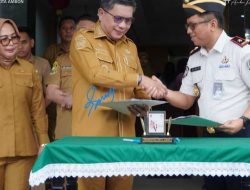 Pemkot Ambon Teken Kerja Sama dengan Bapas dan Kanwil Ditjen Pemasyarakatan Maluku, Penandatanganan Dilakukan Usai Apel Pagi yang Dipimpin Wali Kota Bodewin Wattimena